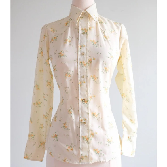 VINTAGE - 1970s Orange Blossom western shirt - size small - Picture 1 of 6